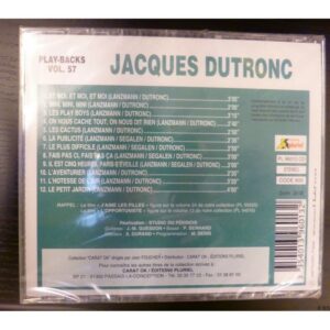 CD PLAYBACKS JACQUES DUTRONC