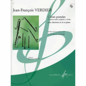 CARTES POSTALES POUR CLARINETTE DE JEAN-FRANCOIS VERDIER