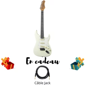 GUITARE ELECTRIQUE EKO ST300 WHITE