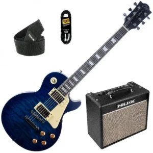 PACK GUITARE ELECTRIQUE EKO LS300 BLUE + AMPLI NUX MIGHTY20