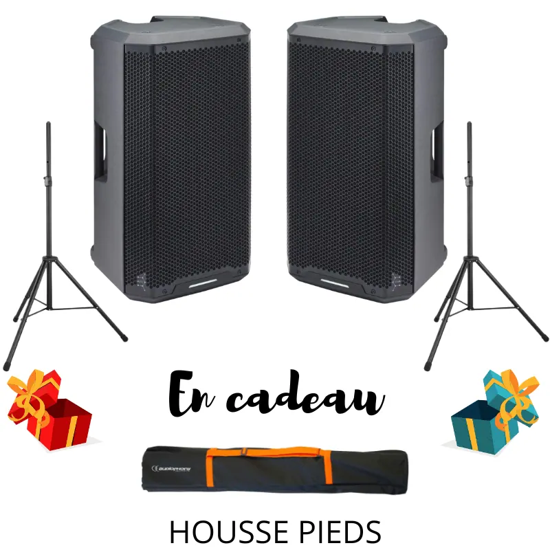 PACK ENCEINTE AMPLIFIÉE AUDIOPHONY CARBON12A